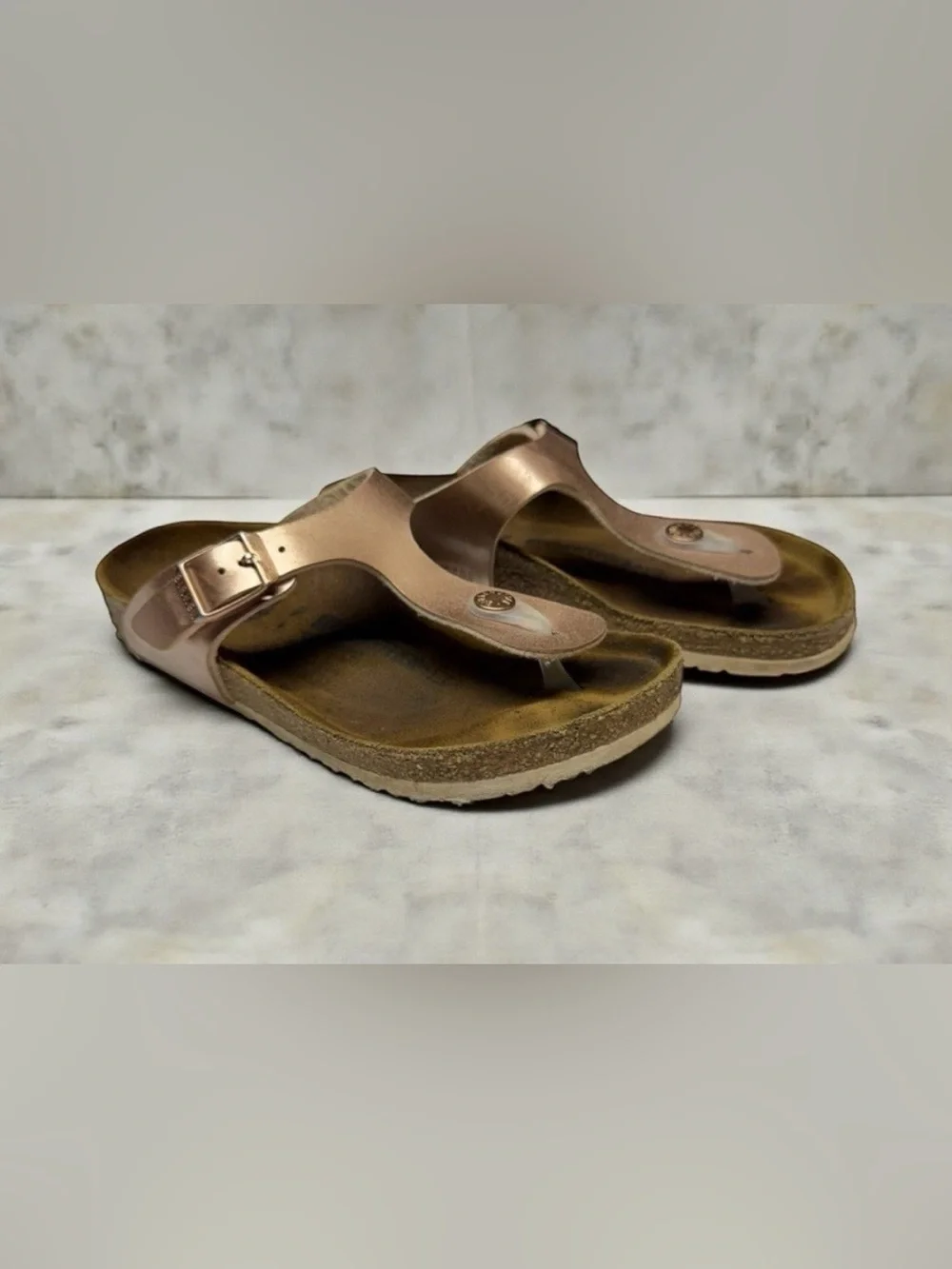Birkenstock Girls Sandals Gizeh Birko Flor Flat Thong Slip On 32 US 1